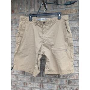 The North Face Men's Khaki Shorts 36 Cotton Blend Mesh Pockets Hiking Outdoor